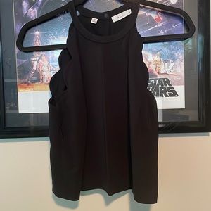 Scallop sleeve ALC crop tank